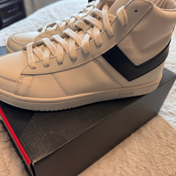 PONY Men's White and Black High-Top Sneakers - Picture 5 of 5